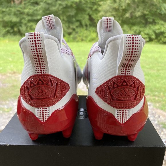 Adidas Adizero Reign Young King Football Cleats FU6708 Floral RED Men's Size 8.5 - Picture 6 of 9